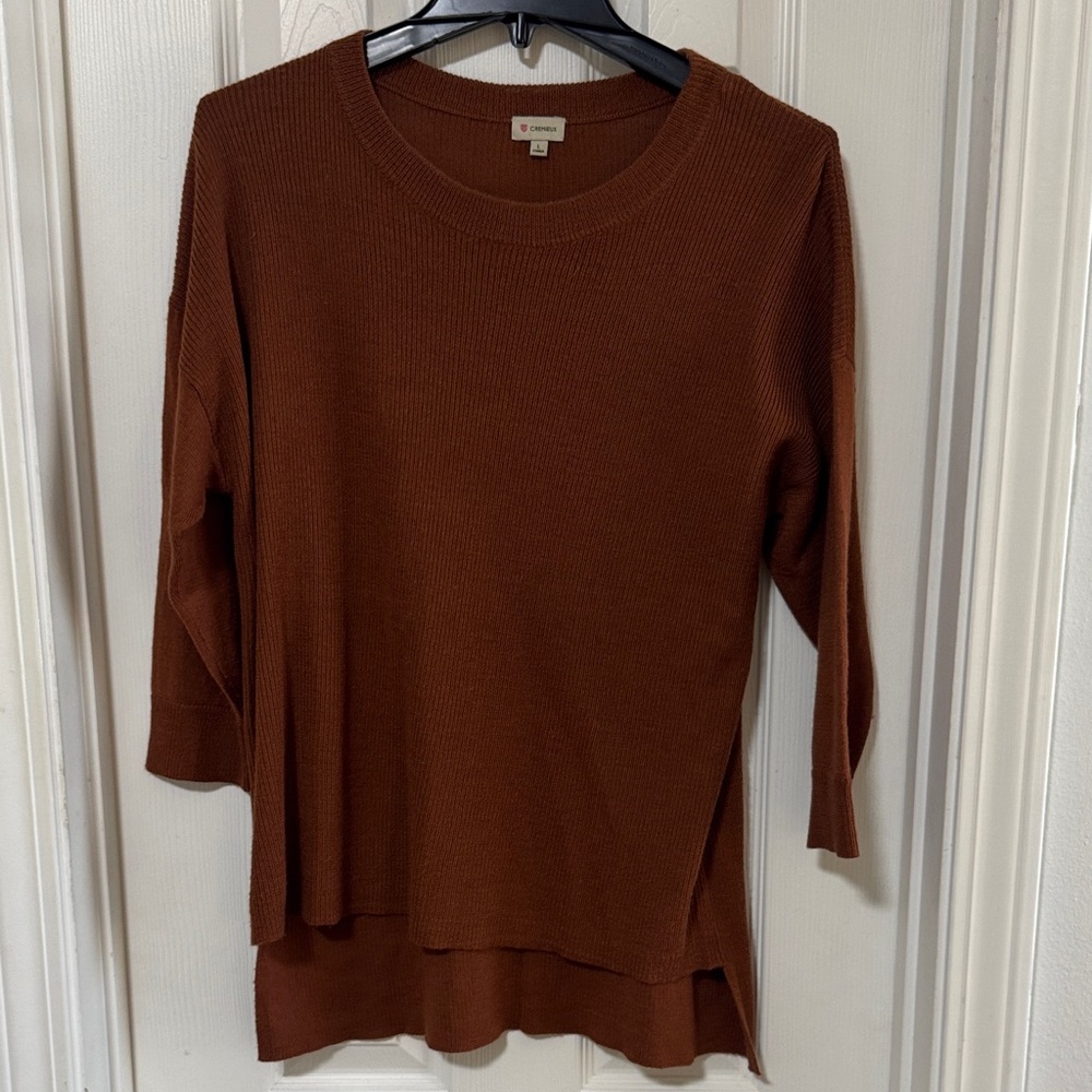Cremieux brown knit top